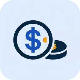 Dollar coin icon for pricing full CFD trading costs