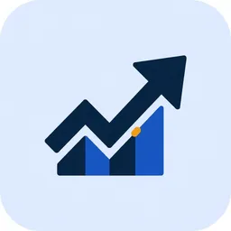 Rising chart icon for strategy-based broker shortlists