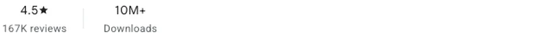 Google Play listing for XTB Online Investing showing 4.5 out of 5 from 167K reviews, captured August 2026
